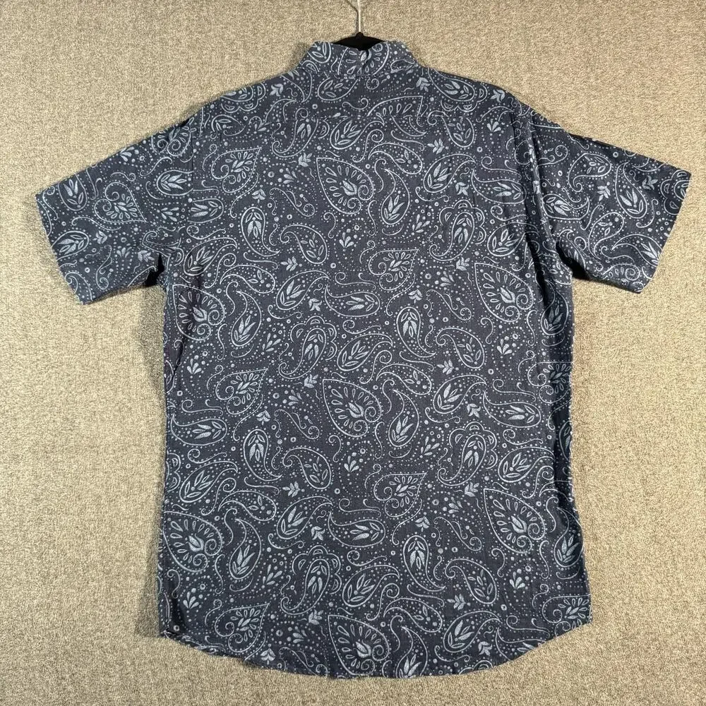 Polo Ralph Lauren Cambridge Shirt Mens Small Blue Paisley Linen Button Up